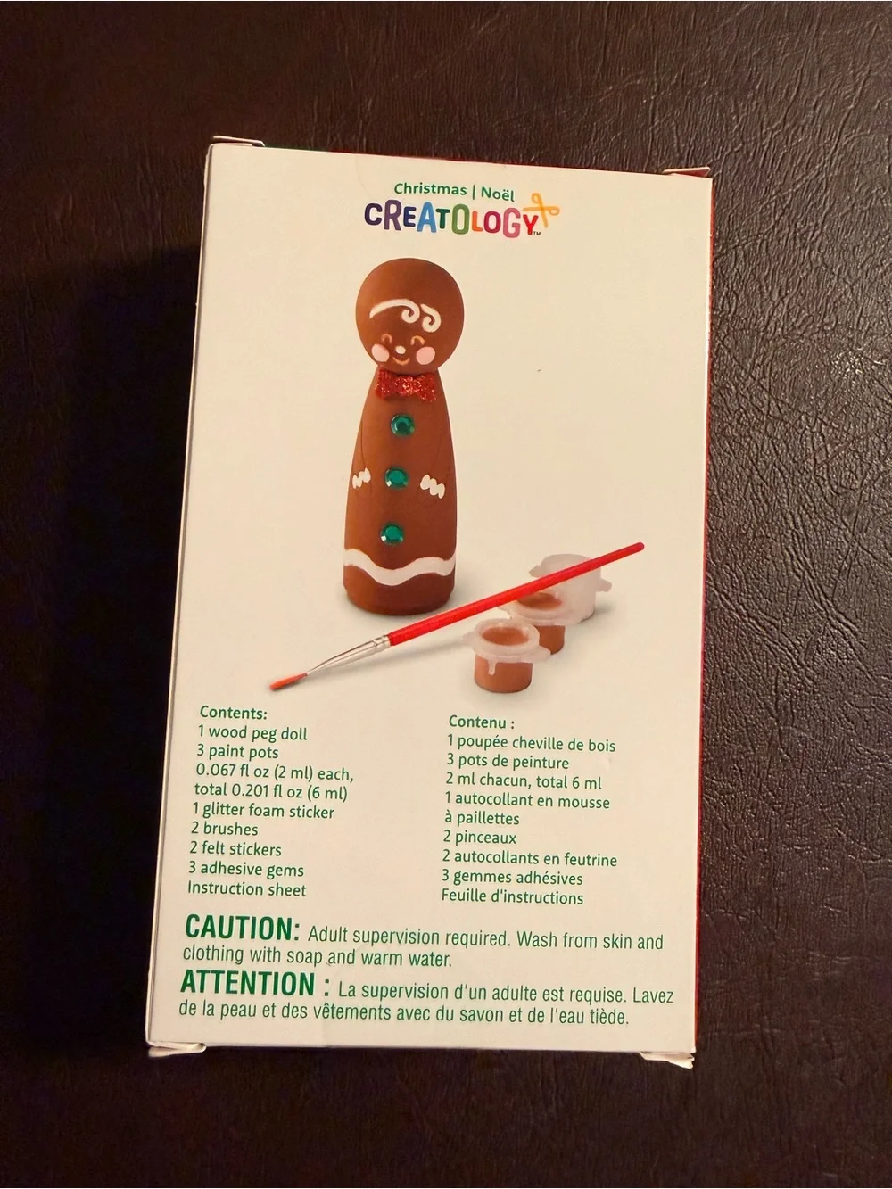 PEG Figure Craft Kit - Natural Wood with Paint Pots NIB!
